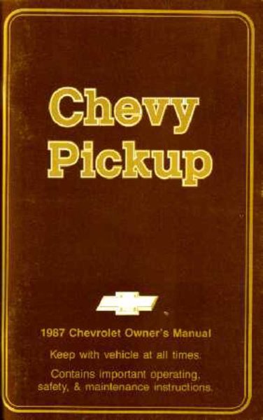 1987 Chevrolet C/K Pickup Owner's Manual