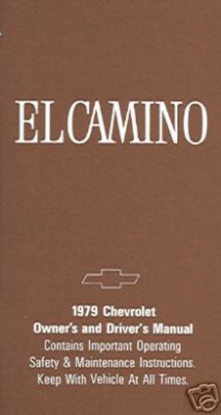 1979 Chevrolet El Camino Owner's Manual