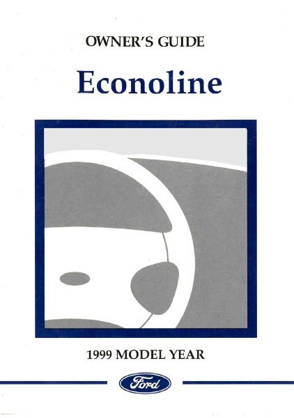 1999 Ford Econoline Owner's Manual