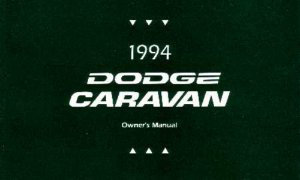 1994 Dodge Caravan Owner's Manual