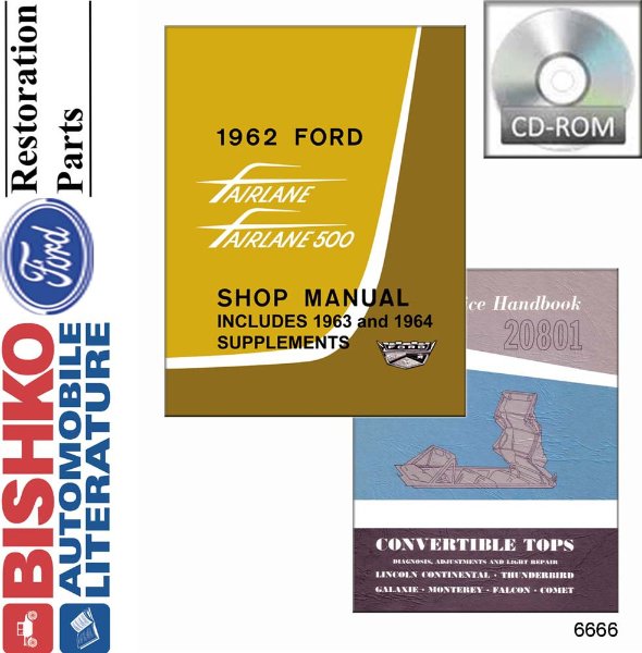 1962 1963 1964 Ford Fairlane Service Repair Manual PDF w/ 62-64 Convertible Tops