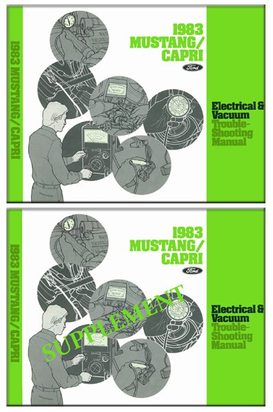 1983 Ford Mustang, Capri Wiring Diagrams Manual