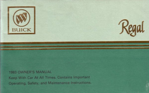 1983 Buick Regal Owner's Manual