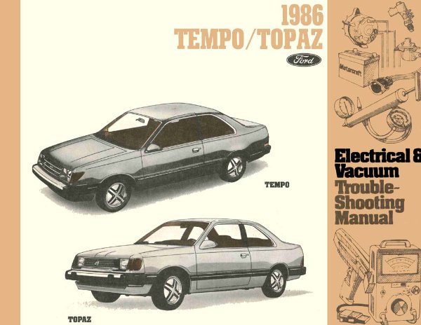 1986 Ford Tempo, Topaz Wiring Diagrams Manual