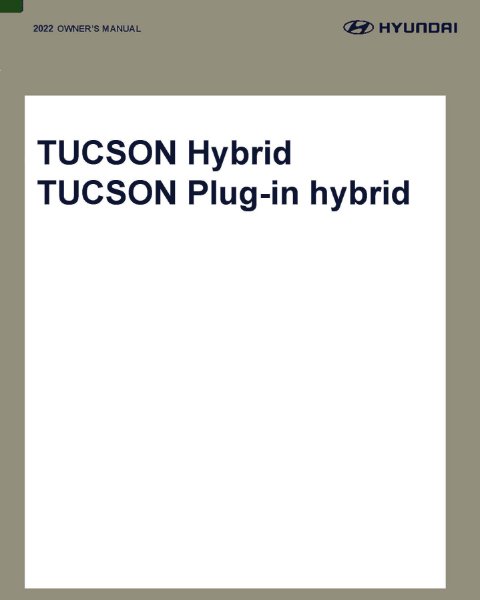 2022 Hyundai Tucson Hybrid Owner's Manual