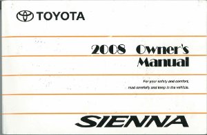 2008 Toyota Sienna Owner's Manual