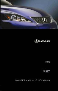 2014 Lexus IS F Owner's Manual