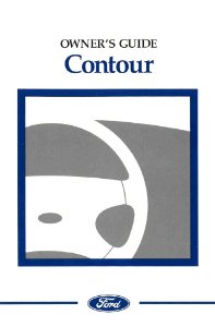 1997 Ford Contour Owner's Manual
