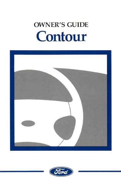 1997 Ford Contour Owner's Manual