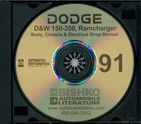 1991 DODGE RAMCHARGER Truck Body, Chassis & Electrical Shop Manual sample image