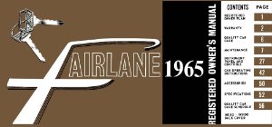 1965 Ford Fairlane Owner's Manual