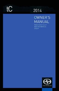 2014 Scion Scion TC Owner's Manual