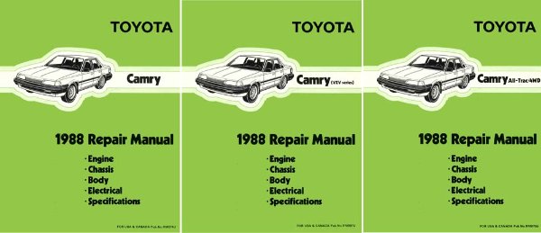 1988 Toyota Camry Shop Service Repair Manual