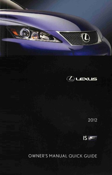 2012 Lexus ISF Owner's Manual