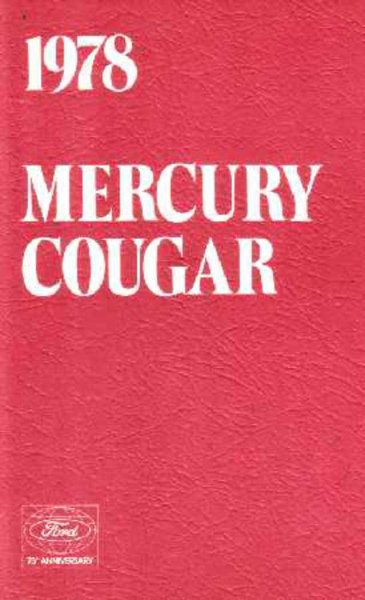 1978 Mercury Cougar Owner's Manual