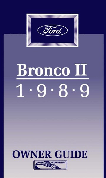 1989 Ford Bronco II Owner's Manual
