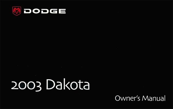2003 Dodge Dakota Owner's Manual