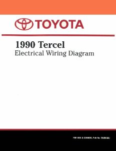 1990 Toyota Tercel Wiring Diagrams Manual