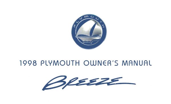 1998 Plymouth Breeze Owner's Manual