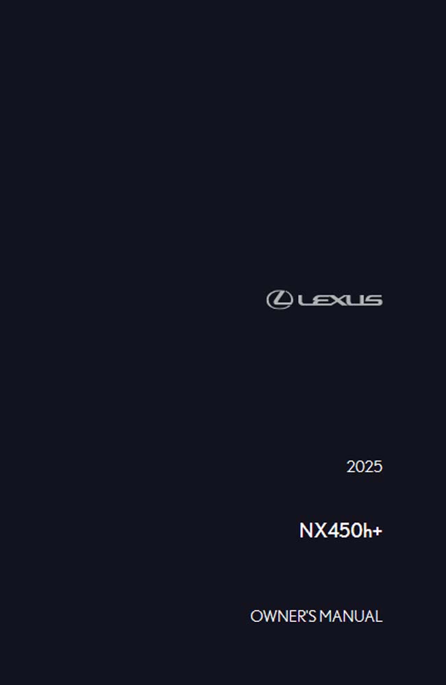 2025 Lexus NX 450h+ Owners Manual User Guide