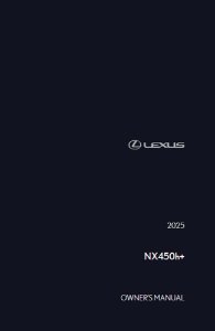 2025 Lexus NX 450h + Owner's Manual