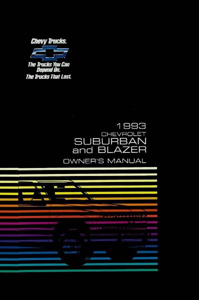 1993 Chevrolet Blazer, Suburban Owner's Manual