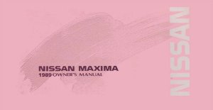 1989 Nissan Maxima Owner's Manual