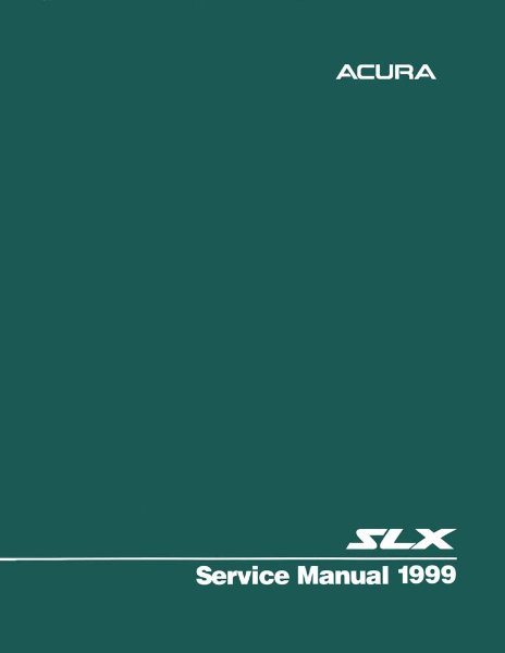 1999 Acura SLX Factory Shop Service Manual