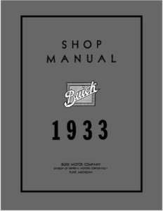 1933 Buick Series 50, Series 60, Series 80, Series 90 Factory Shop Service Manual
