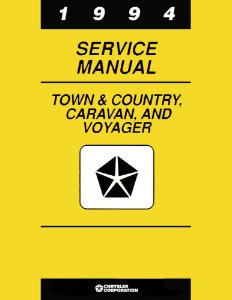 1994 Chrysler Town & Country, Caravan, Voyager Factory Shop Service Manual