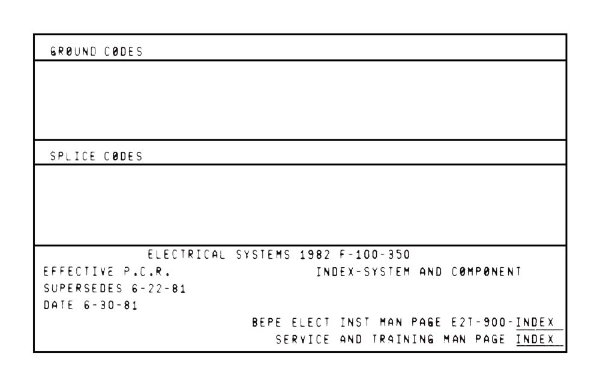 1982 Ford F-100, F-250, F-350 Truck Wiring Diagrams Manual