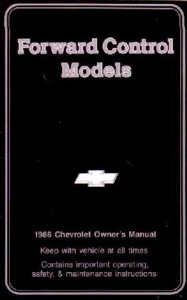 1986 Chevrolet All Models Owner's Manual