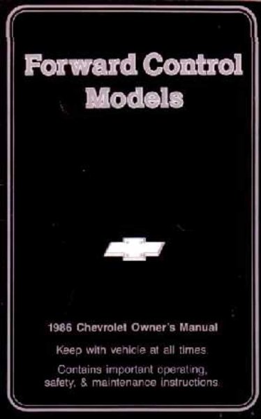 1986 Chevrolet All Models Owner's Manual