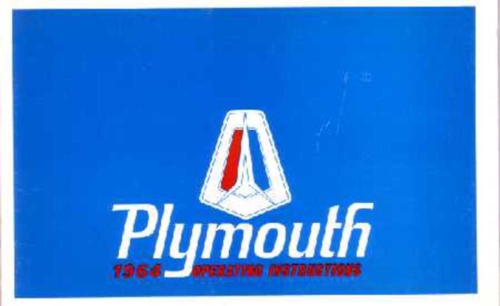 1964 Plymouth Owners Manual User Guide