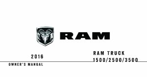 2016 Dodge Truck Ram 1500 2500 3500 includes Diesel Owner's Manual