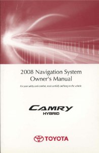 2008 Toyota Camry Hybrid Owner's Manual