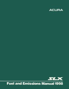 1998 Acura SLX Factory Shop Service Manual