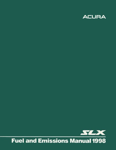 1998 Acura SLX Factory Shop Service Manual