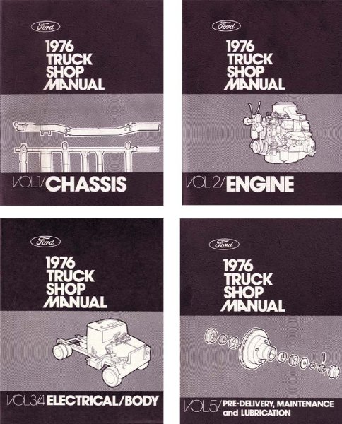 1976 Ford Truck F-100, F-150, F-250, F-350 Factory Shop Service Manual