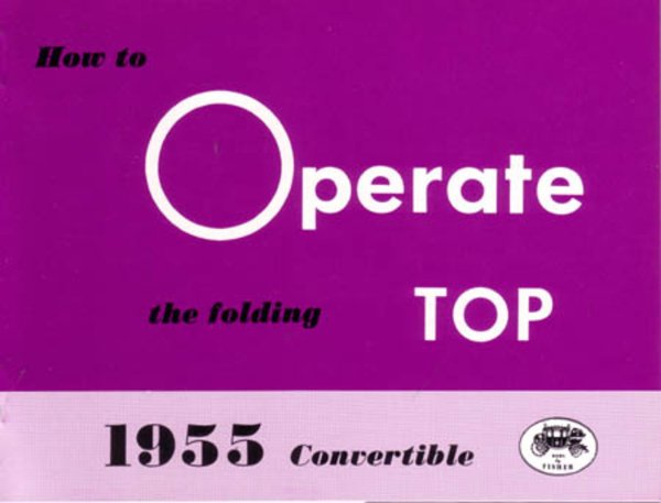1955 Chevrolet Convertible Top Owner's Manual
