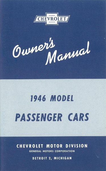 1946 Chevrolet All Models Owner's Manual