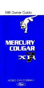 1981 Mercury Cougar Owner's Manual