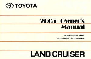 2005 Toyota Land Cruiser Owner's Manual