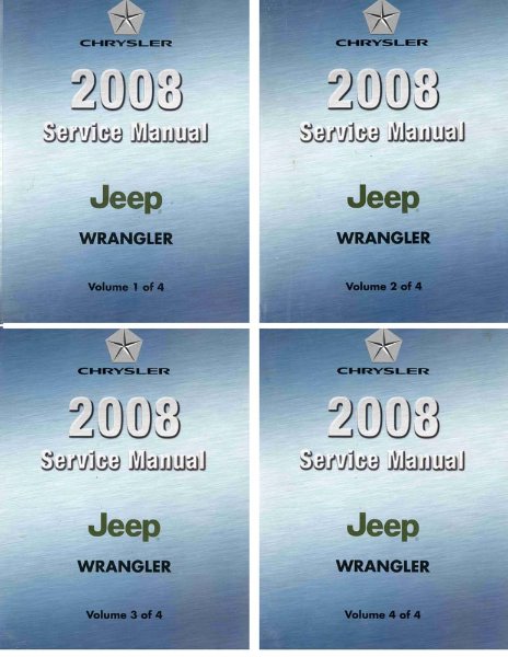 2008 Jeep Wrangler Factory Shop Service Manual