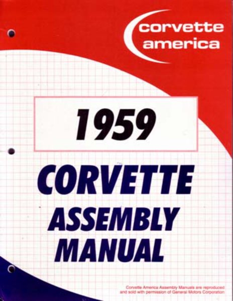 1959 Chevrolet Corvette Assembly Manual Book Rebuild Instructions Illustrations