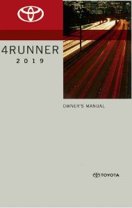 2019 Toyota 4-Runner Owner's Manual