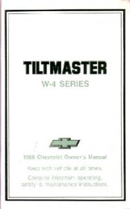 1986 Chevrolet Tiltmaster W-4 Owner's Manual