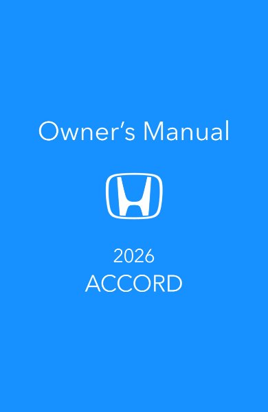 2026 Honda Accord Owner's Manual