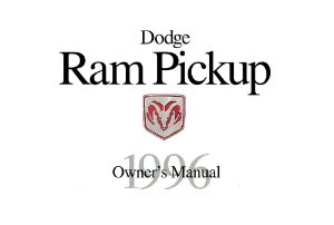 1996 Dodge Ram 1500, Ram 2500, Ram 3500 Owner's Manual