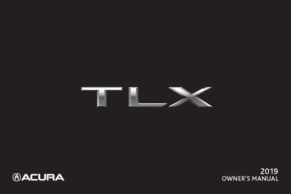 2019 Acura TLX Owner's Manual